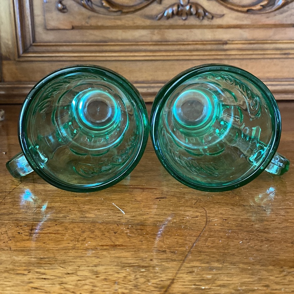 Coca~Cola Libby Green Glass Mug - Picture 4 of 7